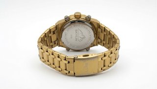 Reloj SKYLINE Dorado Dual Time