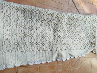 Bolsa pan ganchillo algodón blanco
