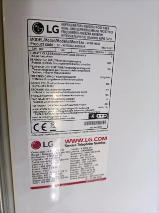Nevera americana LG 179/91cm A++ con garantía