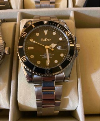 Reloj BiDen Acero Negro y Plateado