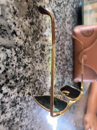 Gafas de Sol Ray-Ban Doradas y Negras antiguas