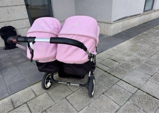 Bugaboo Donkey Twin cochecito Gemelar Rosa