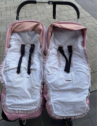 Bugaboo Donkey Twin cochecito Gemelar Rosa