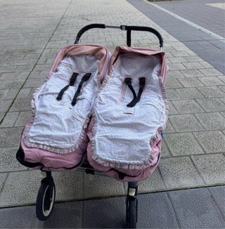 Bugaboo Donkey Twin cochecito Gemelar Rosa