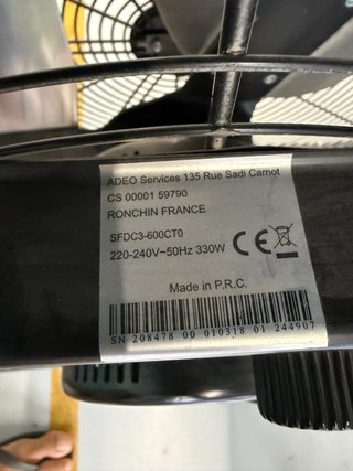 Ventilador Industrial Negro 2 Velocidades