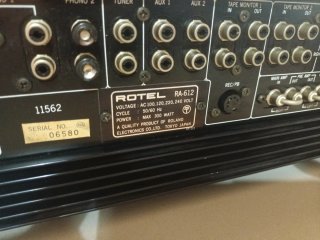 Amplificador Rotel RA-612 Vintage 1970