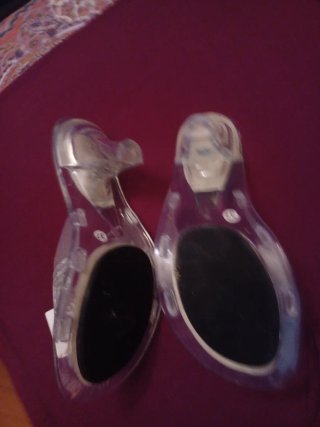 Sabot donna trasparenti argento