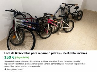 Lote 6 bicicletas para reparar o piezas. URGE VENV