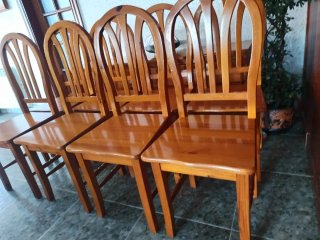 Juego de Sillas de Comedor de Madera