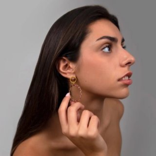 Pendientes Aro Cristal Amatista