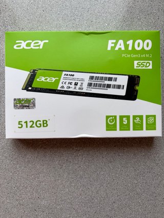 SSD Acer FA100 512GB PCIe Gen3 x4 M.2
