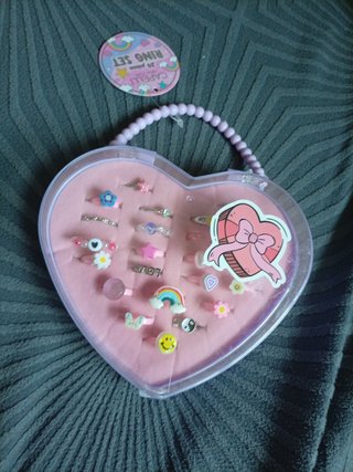 Set de anillos infantiles para niñas