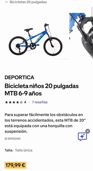 Bicicleta Denbike 20” Azul