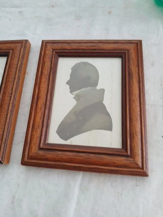 Coppia Cornici Silhouette Inglesi