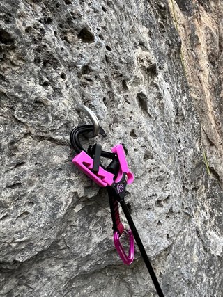 Pértiga escalada rosa