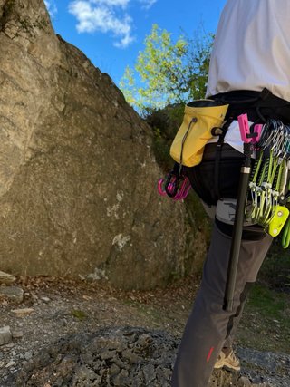 Pértiga escalada rosa