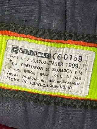 Cinturón seguridad MIRA trabajos altura