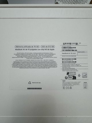 Macbook Air M3 15 - 512GB 16GB Gris Espacial