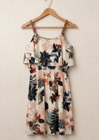 Vestido Veraniego Red Queen Talla L/XL Floral.
