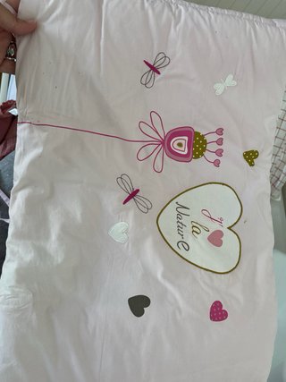 Chichonera cuna estampada flores rosas