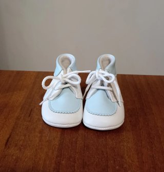 Scarpine neonato azzurre e bianche