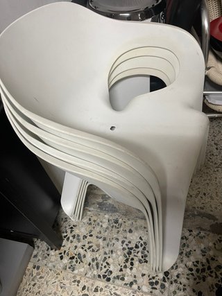Sillas apilables de exterior (4 unidades)
