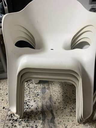 Sillas apilables de exterior (4 unidades)