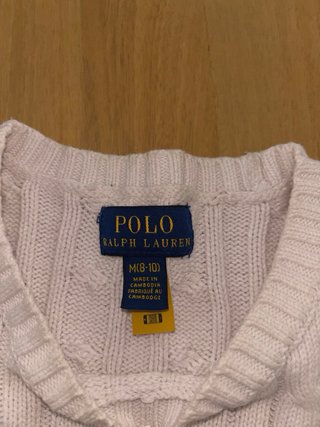 Jersey Polo Ralph Lauren niña blanco