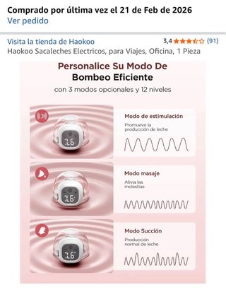 Sacaleches Eléctrico Portátil