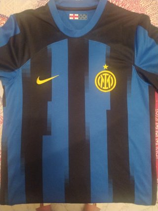 Camiseta Fútbol Inter Nike Negra y Azul
