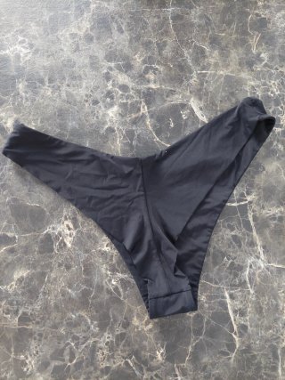 Set 3 slip bikini nero e giallo fluo