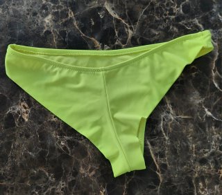 Set 3 slip bikini nero e giallo fluo