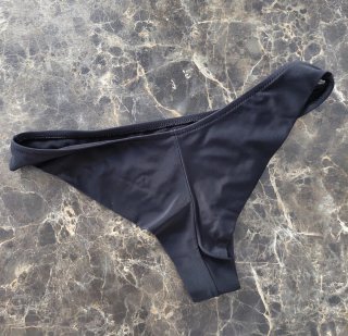 Set 3 slip bikini nero e giallo fluo
