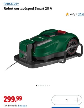 Robot cortacésped Parkside Smart 20V.