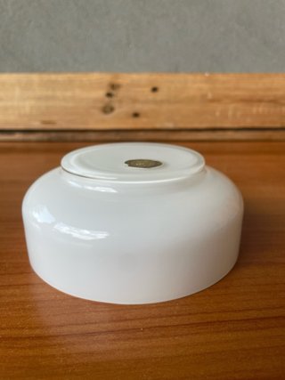 Ciotola vetro opalino bianco Carlo Moretti Murano