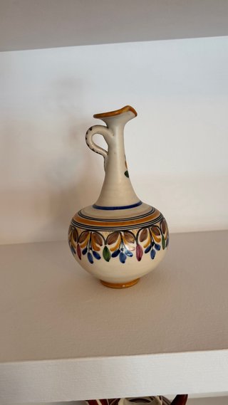 Jarrón decorativo de cerámica multicolor