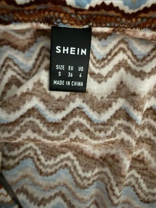 Vestido SHEIN Zigzag Talla S