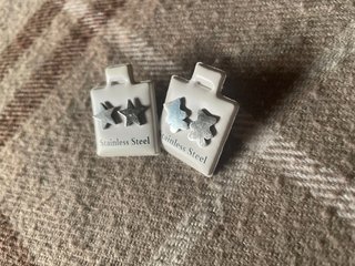 Pack 2 Pendientes Estrella y Oso Acero inoxidable