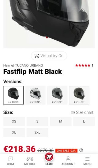 Casco modular Tucano Urbano Fastflip Matt Black