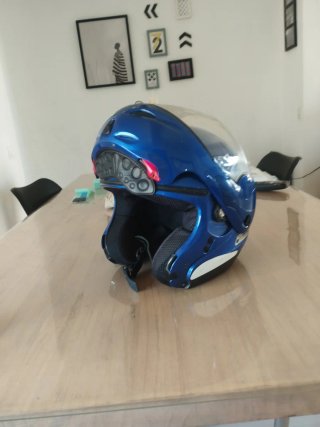 Casco Modular Moto Talla S Azul