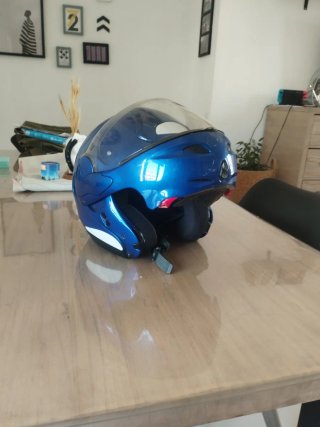 Casco Modular Moto Talla S Azul
