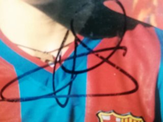 Postal FC Barcelona Carles Puyol - Autógrafo