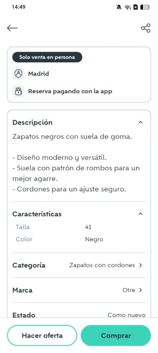 Zapatos negros talla 41