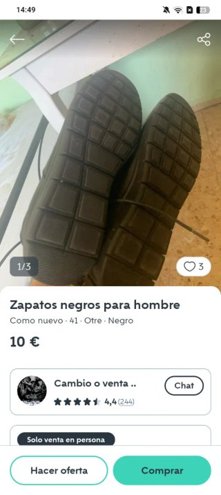 Zapatos negros talla 41