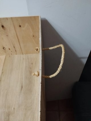 Cajón madera rústico 85x50x28 CT con asas