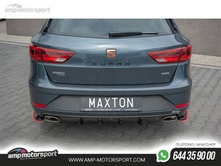 DIFUSOR TRASERO SEAT LEON 5F 2017-2020 NEGRO MATE