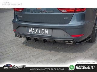 DIFUSOR TRASERO SEAT LEON 5F 2017-2020 NEGRO MATE