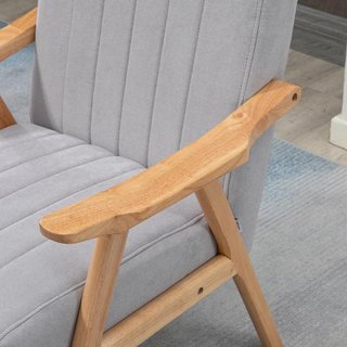 Sillón en Diseño Escandinavo Terciopelo Madera
