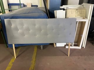 Cabecero de cama tapizado gris