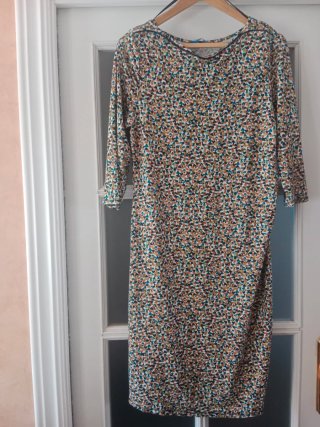 Vestido colorido con manchas Talla XL